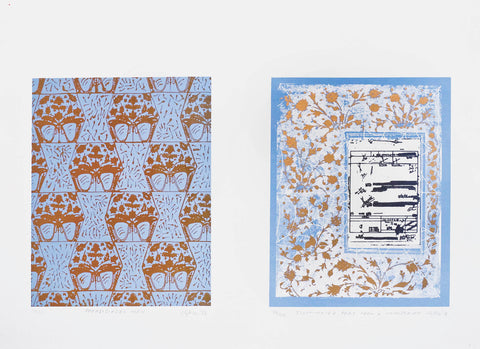 Illuminated Page from a Manuscript and Paradisiacal View